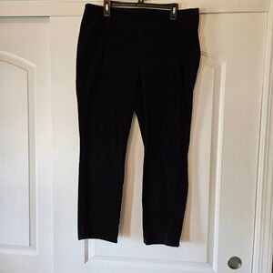 Talbots Women's Corduroy Pants Size 16 Black Preppy‎ Dark Academia *Flaws*